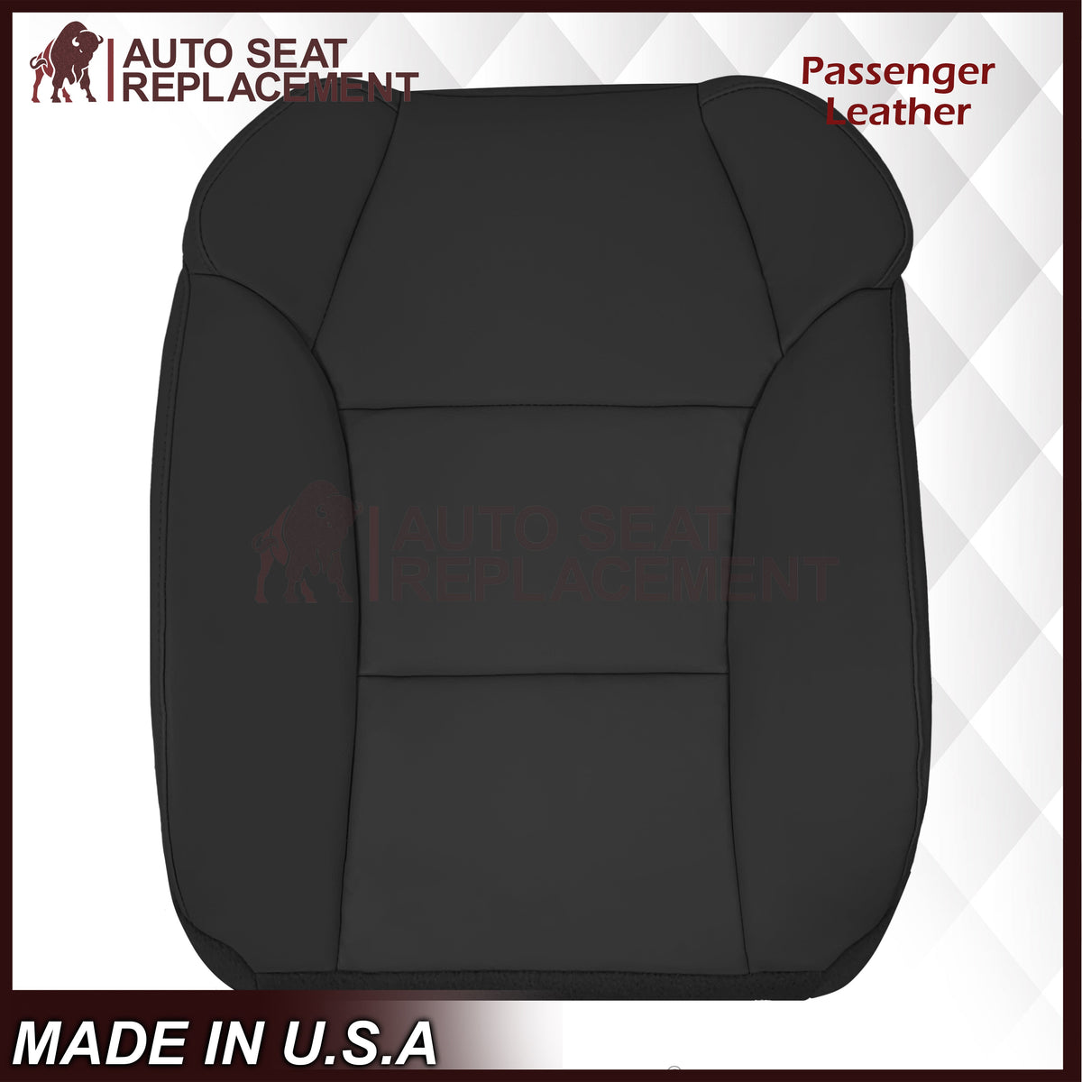 2007 - 2013 Acura MDX Driver Or Passenger Replacement Seat Covers: Non-Perforated Black