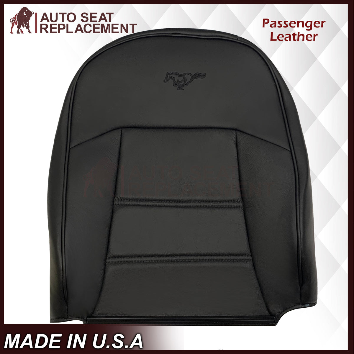 1999-2004 Ford Mustang V6 Replacement Seat Cover in Ebony Black: Choose From Variation