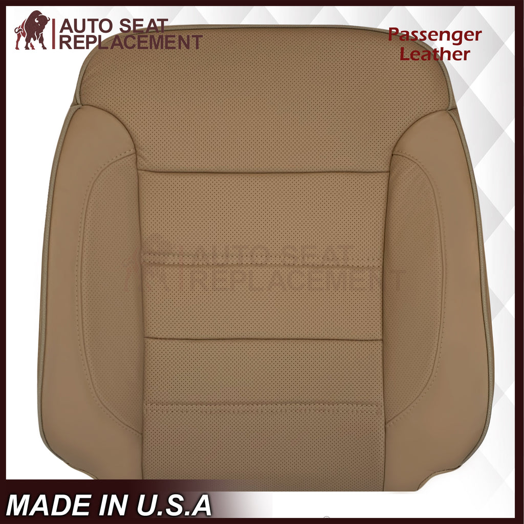2014-2019 GMC Sierra Denali Perforated Genuine Leather Replacement Seat Cover In Dune Tan