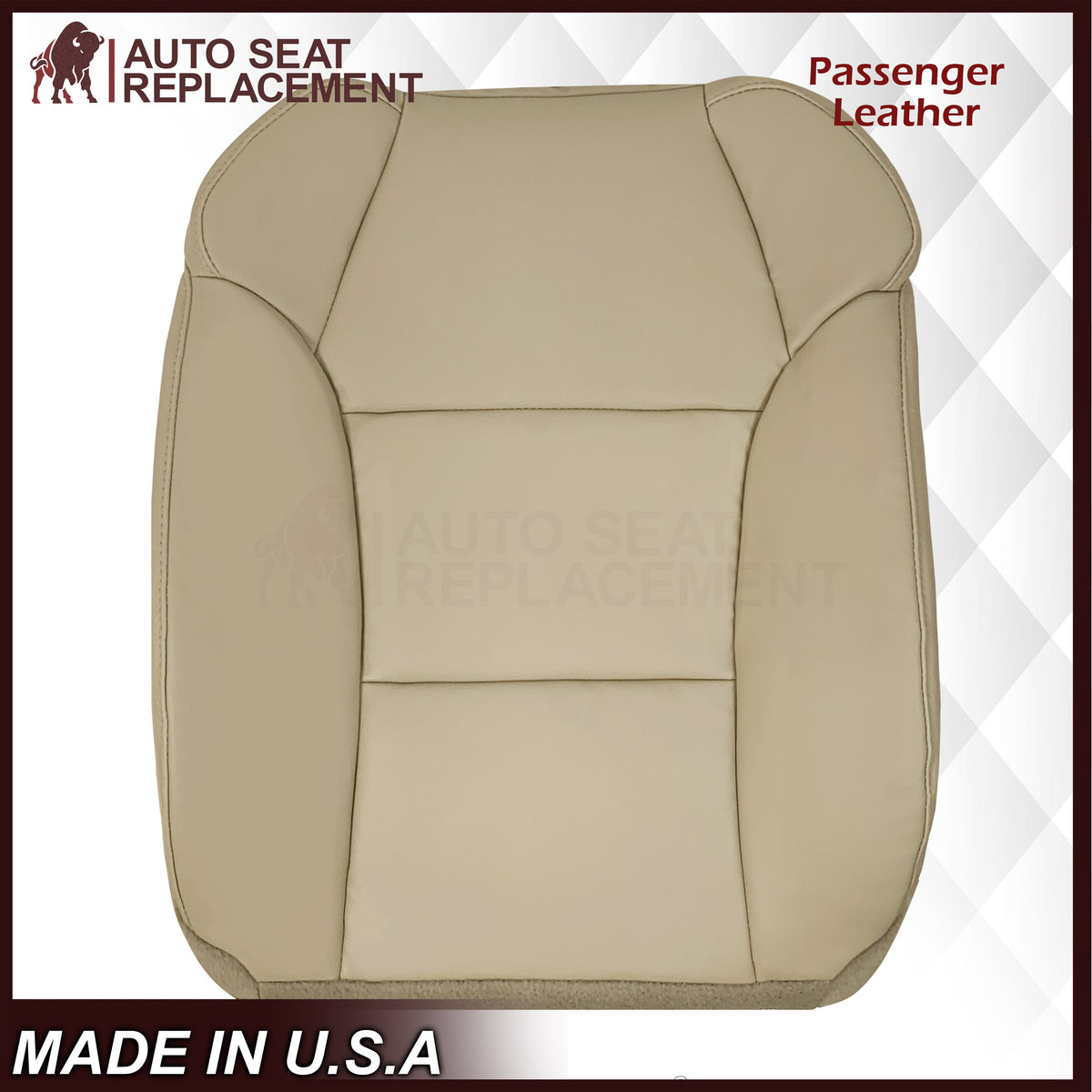 2007 - 2013 Acura MDX Driver Or Passenger Replacement Seat Covers: Non-Perforated Tan