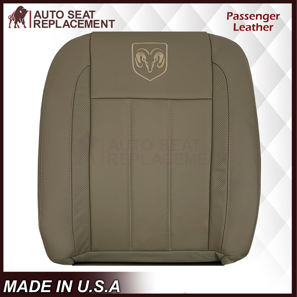 2006-2009 Dodge Ram 3500 Laramie Replacement Seat Cover: Med Khaki Tan