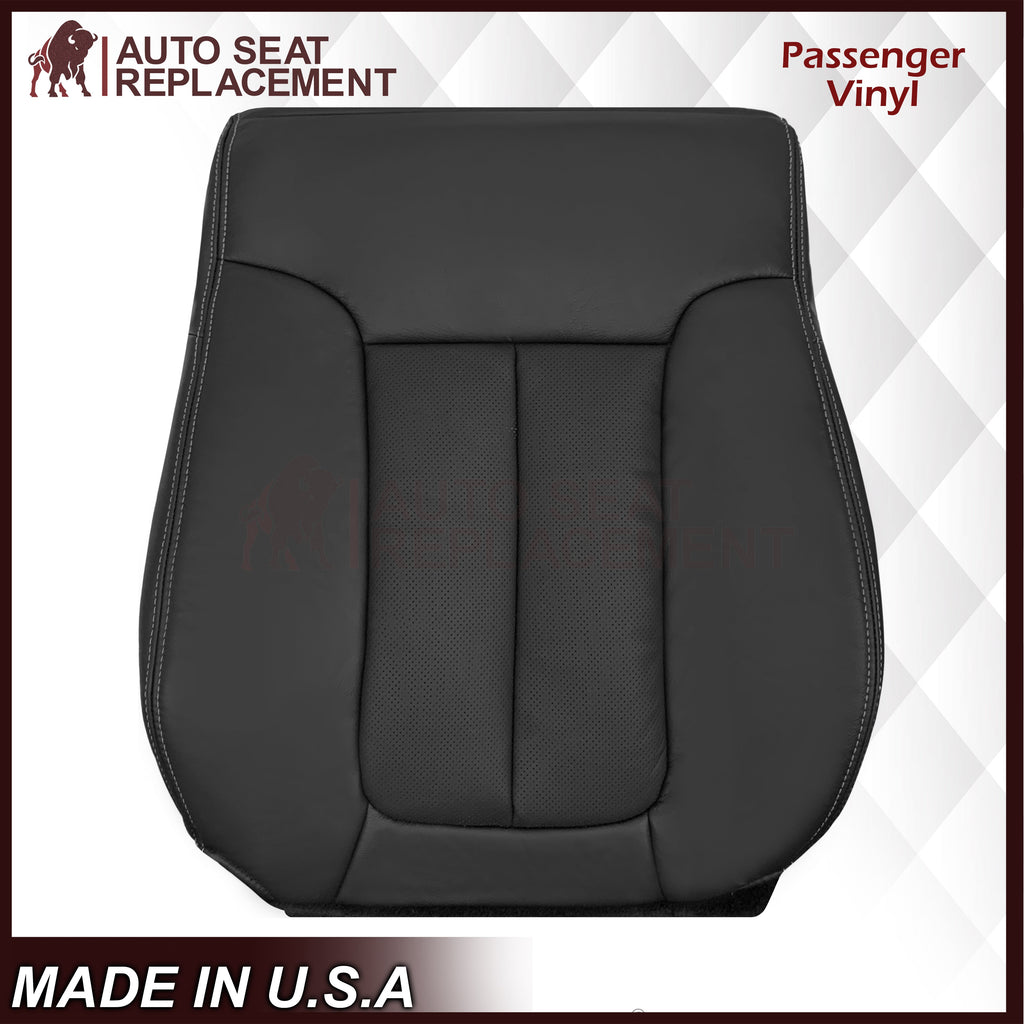 2009 - 2014 Ford F-150 Lariat Replacement Perforated Genuine Leather / Synthetic Leather Seat Cover In Black