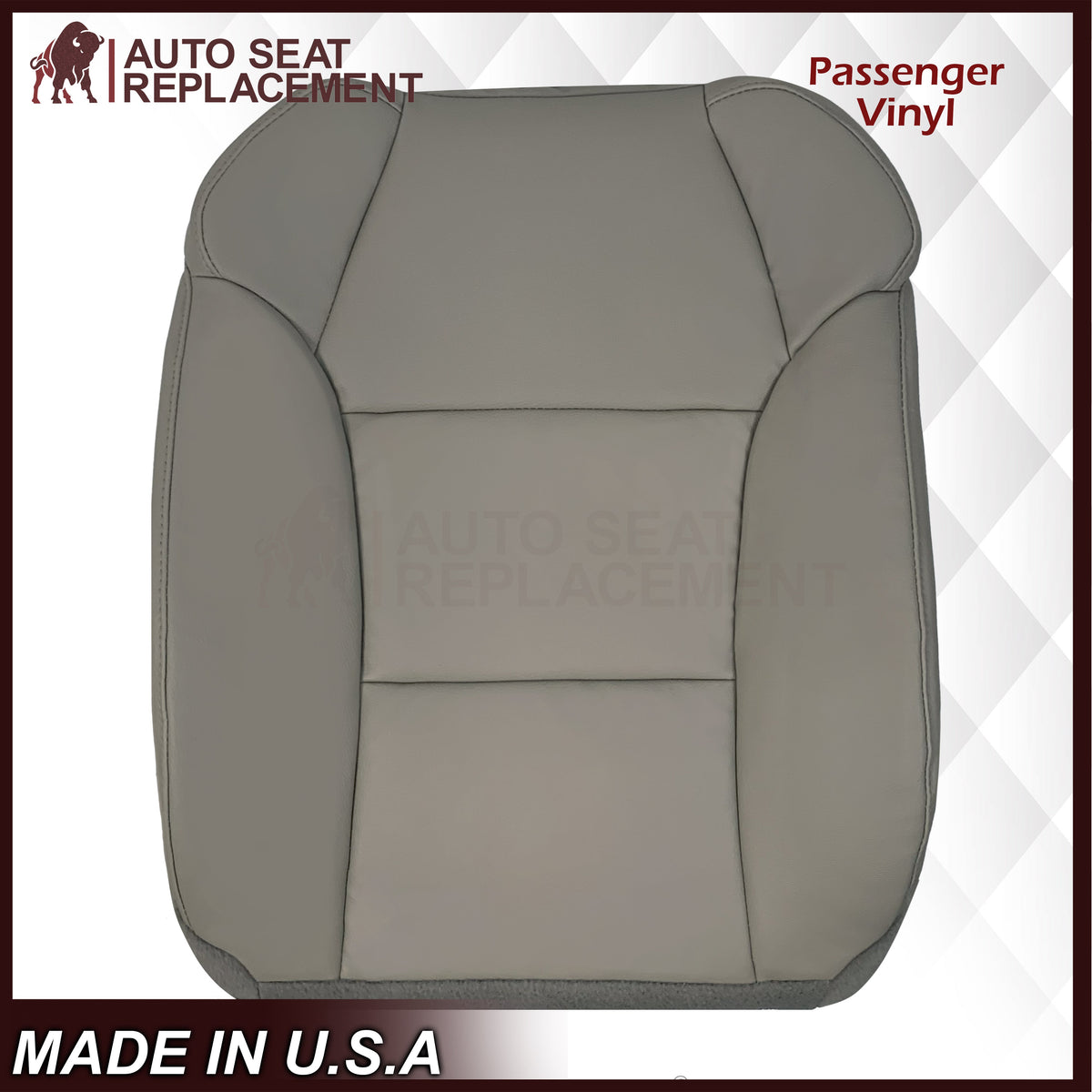 2007 - 2013 Acura MDX Driver Or Passenger Replacement Seat Covers: Non-Perforated Gray