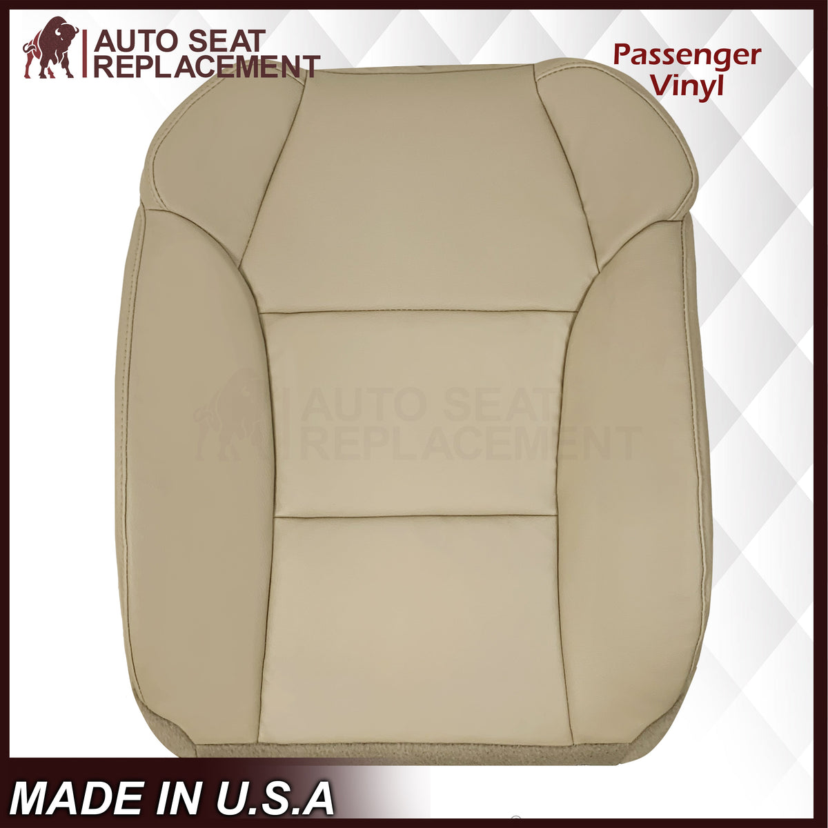 2007 - 2013 Acura MDX Driver Or Passenger Replacement Seat Covers: Non-Perforated Tan