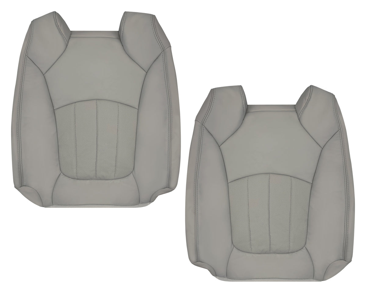 2009-2012 Chevrolet Traverse LT/LTZ Driver or Passenger Replacement Seat Cover: Perforated, Gray