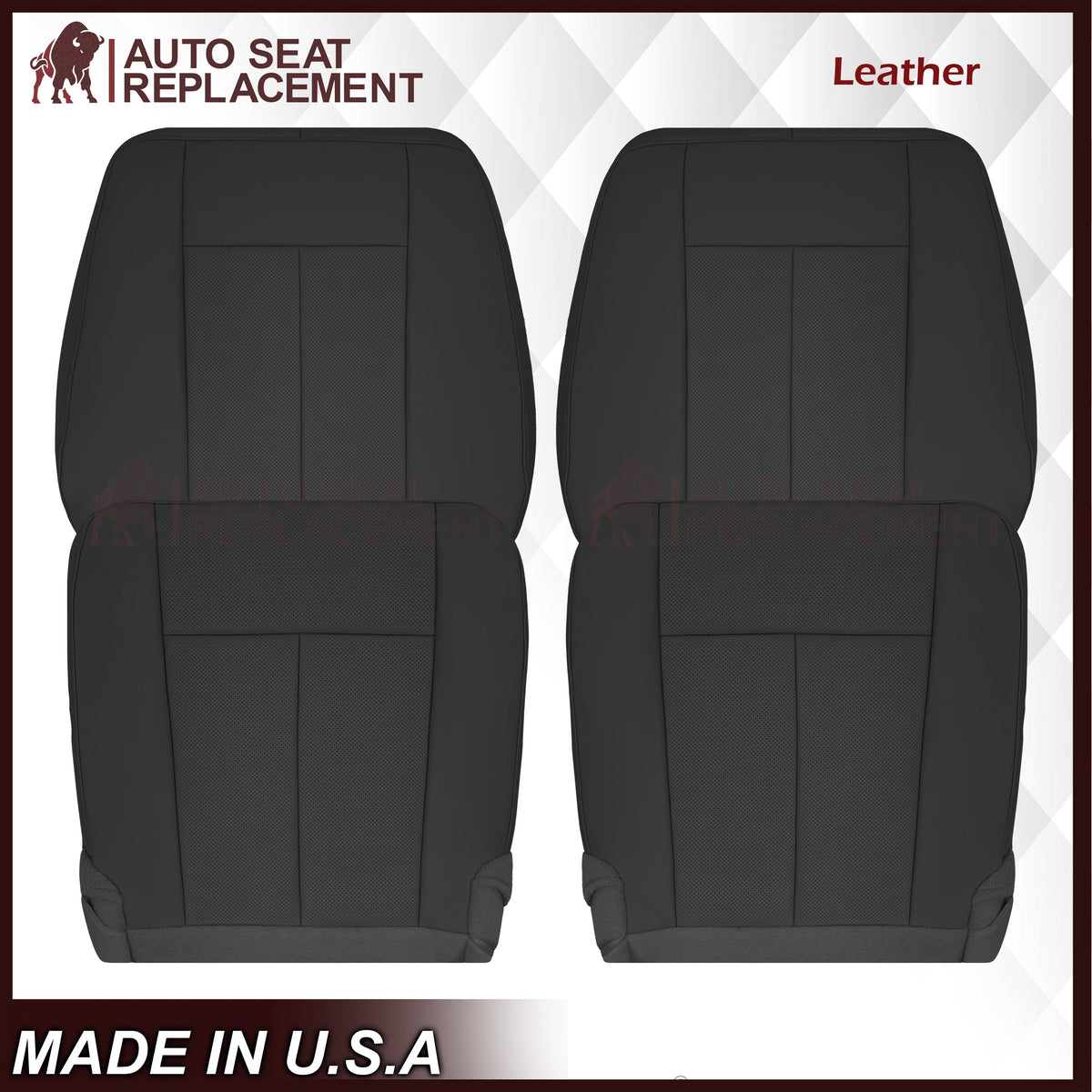 2007-2014 Ford Expedition Perforated Replacement Seat Cover In Black