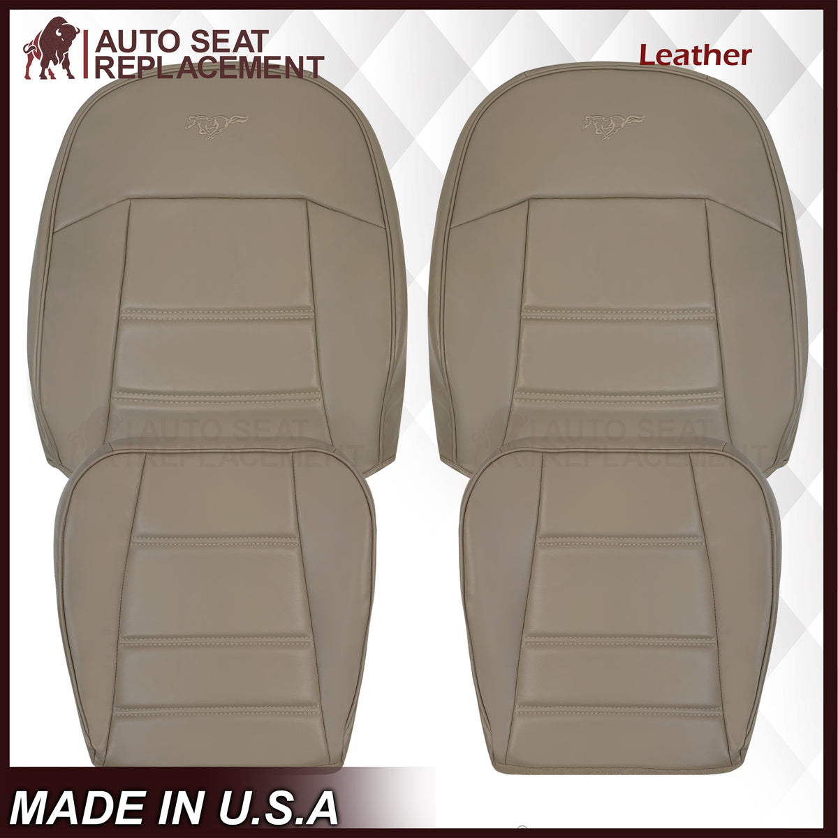 1999-2004 Ford Mustang V6 Replacement Seat Cover In Medium Parchment Tan: Choose From Variation