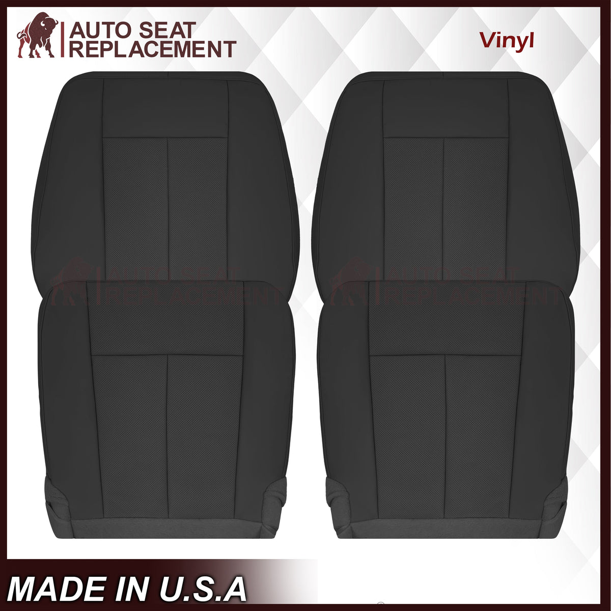 2007-2014 Ford Expedition Perforated Replacement Seat Cover In Black