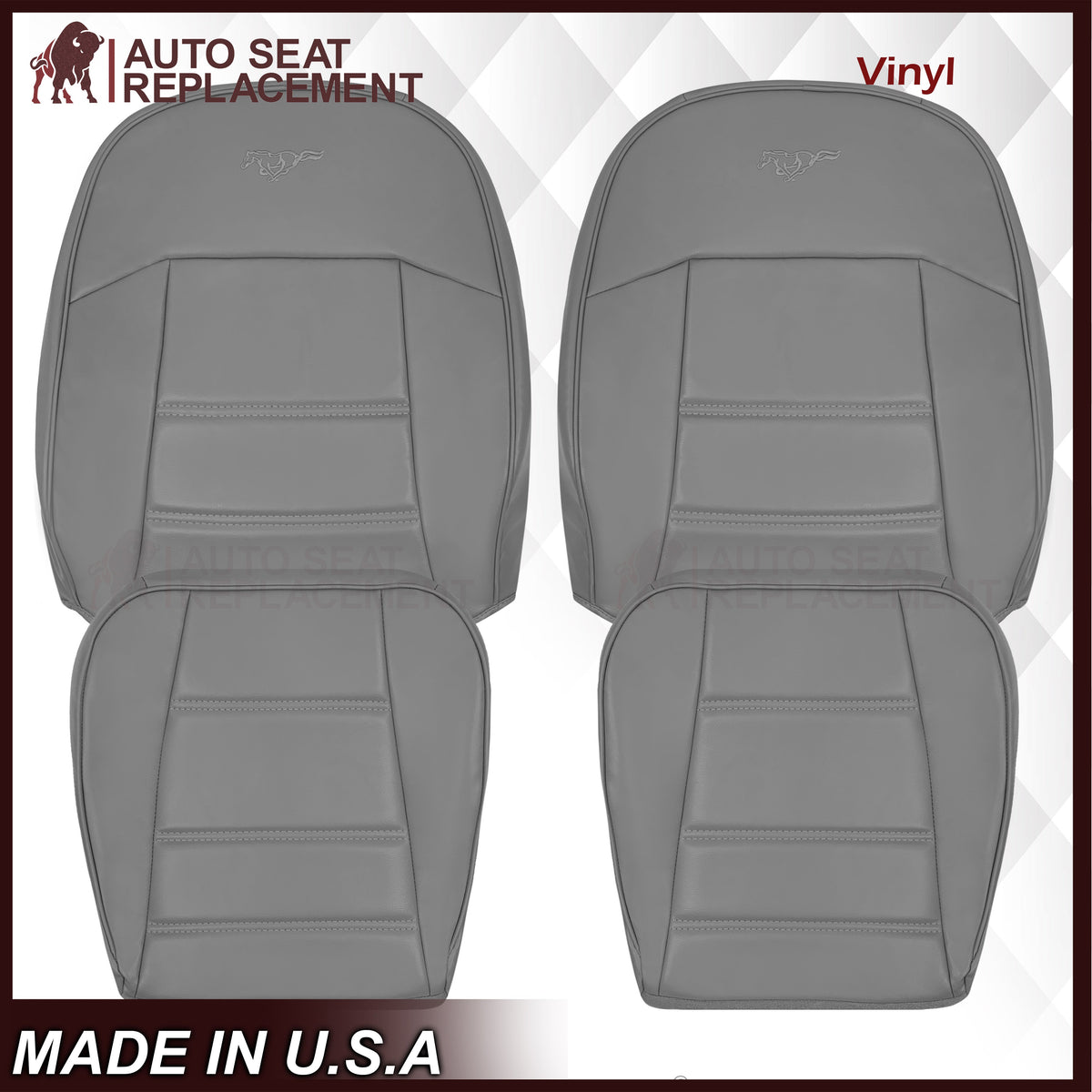 1999-2004 Ford Mustang V6 Replacement Seat Cover In Gray: Choose From Variation