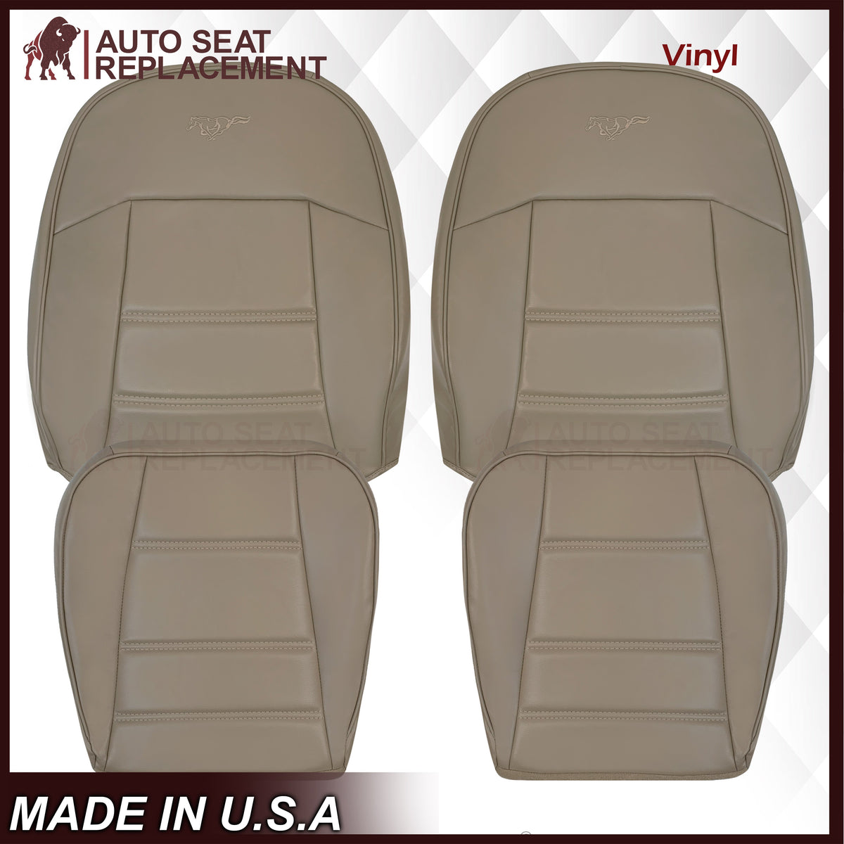 1999-2004 Ford Mustang V6 Replacement Seat Cover In Medium Parchment Tan: Choose From Variation