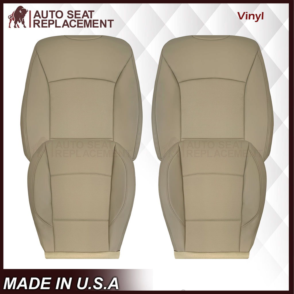 2015-2019 Subaru Outback Legacy Limited Replacement Synthetic Leather Seat Covers: Perforated, Ivory Tan