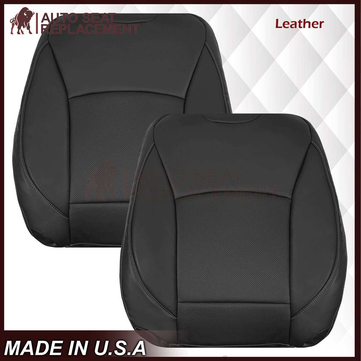 2015-2019 Subaru Outback LIMITED Replacement Leather Seat Covers: Perforated, Black