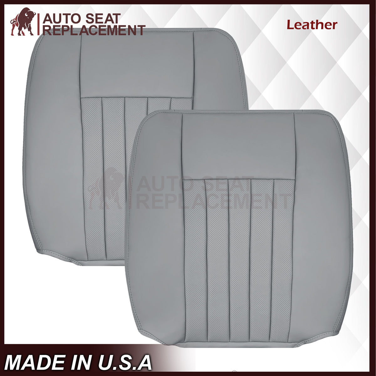 2003 2004 Lincoln Navigator Replacement Seat Covers in Gray: Choose Genuine Leather or Vinyl
