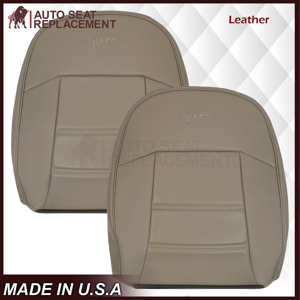 1999-2004 Ford Mustang V6 Replacement Seat Cover In Medium Parchment Tan: Choose From Variation