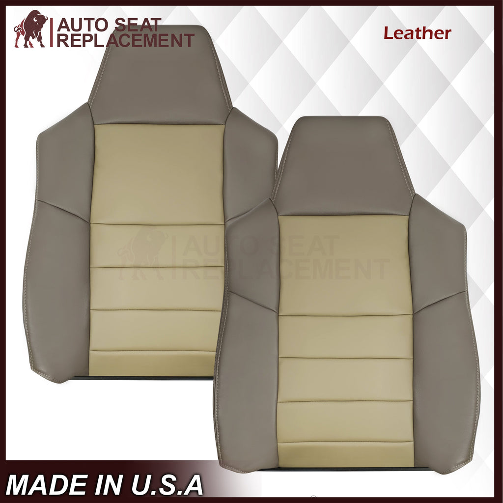 2002 - 2004 Ford Excursion Eddie Bauer Replacement Seat Covers 2 Tone Gray-Tan: Choose From Variations
