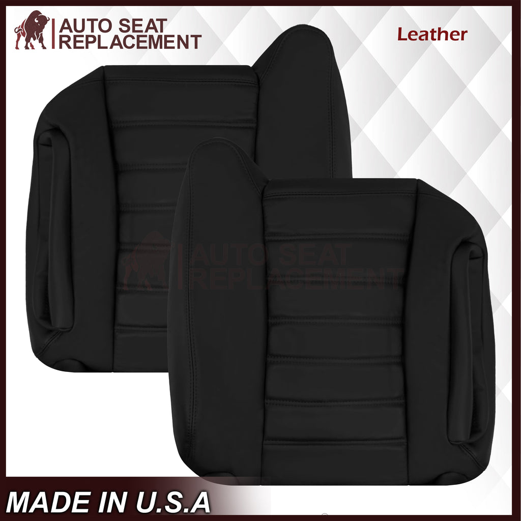 2003 - 2007 Hummer H2 SUV SUT Adventure LEATHER Seat Cover: Ebony Black