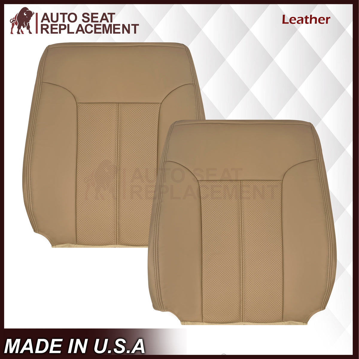 2011-2016 Ford F-250 F-350 F-450 Lariat Seat Cover Replacement in Adobe Tan: Choose From Variants