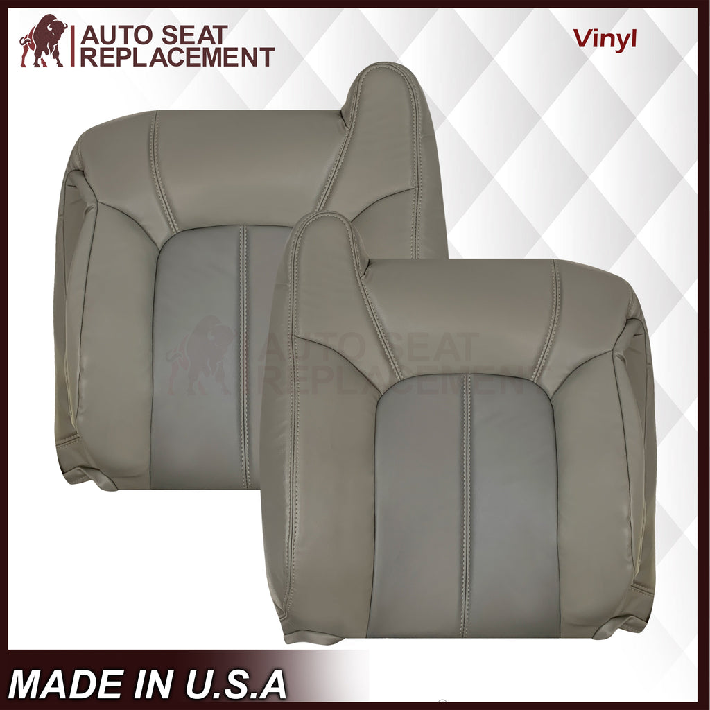 2001 2002 GMC Yukon Denali XL SLT SLE Leather Replacement Seat Cover 2 Tone Gray: Choose From Variation