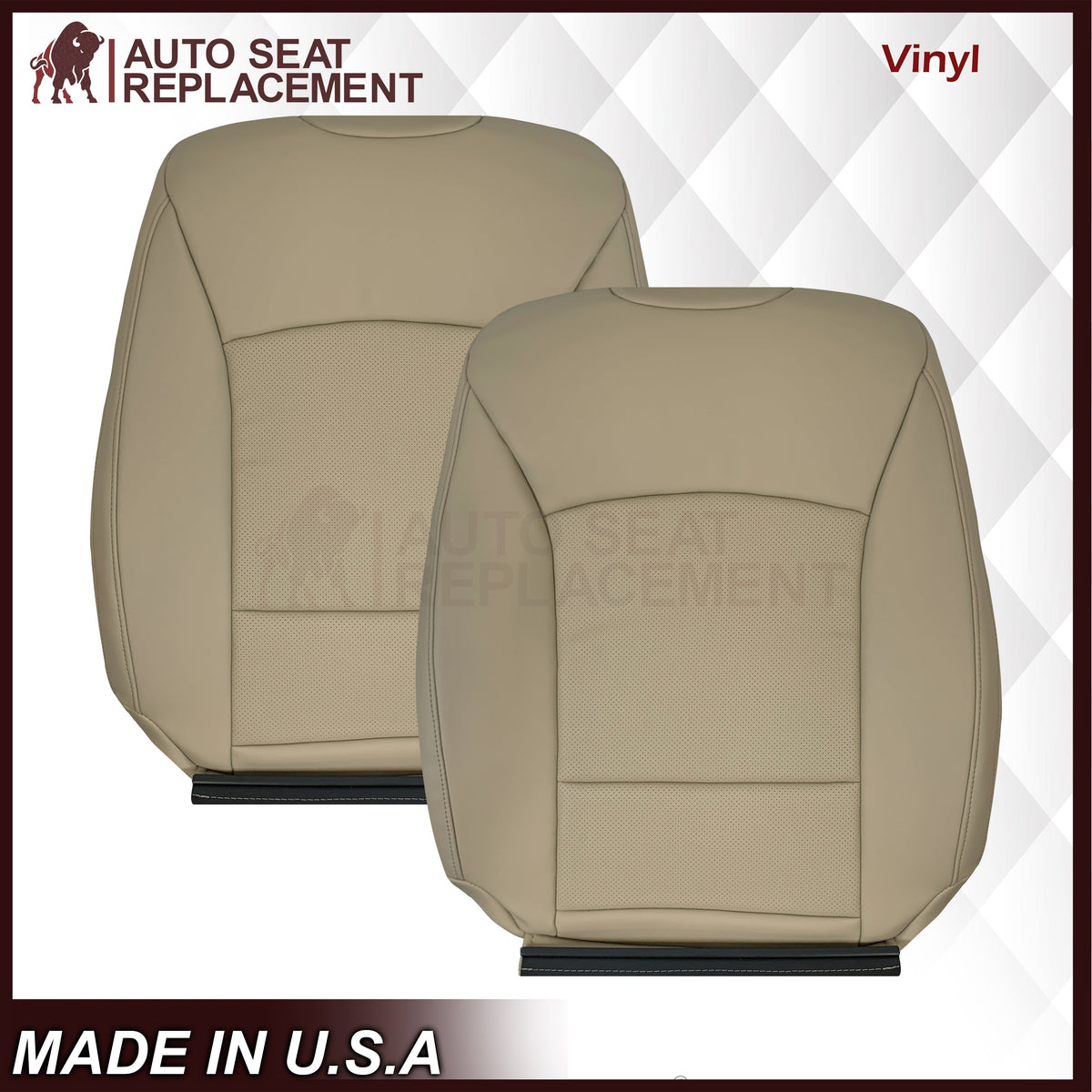 2015-2019 Subaru Outback Legacy Limited Replacement Synthetic Leather Seat Covers: Perforated, Ivory Tan