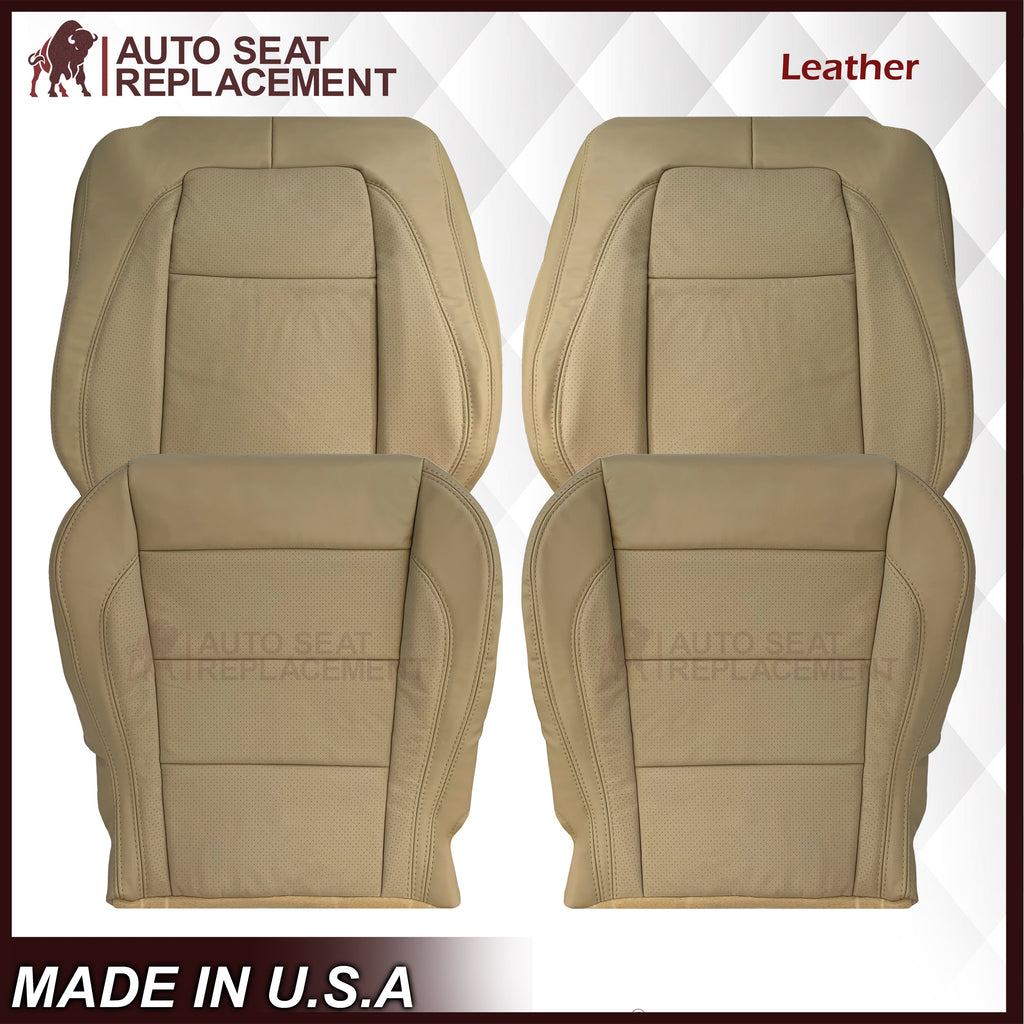 2007 - 2010 Jaguar XK XK-R Genuine Leather OR Synthetic Leather Seat Covers In Caramel Tan