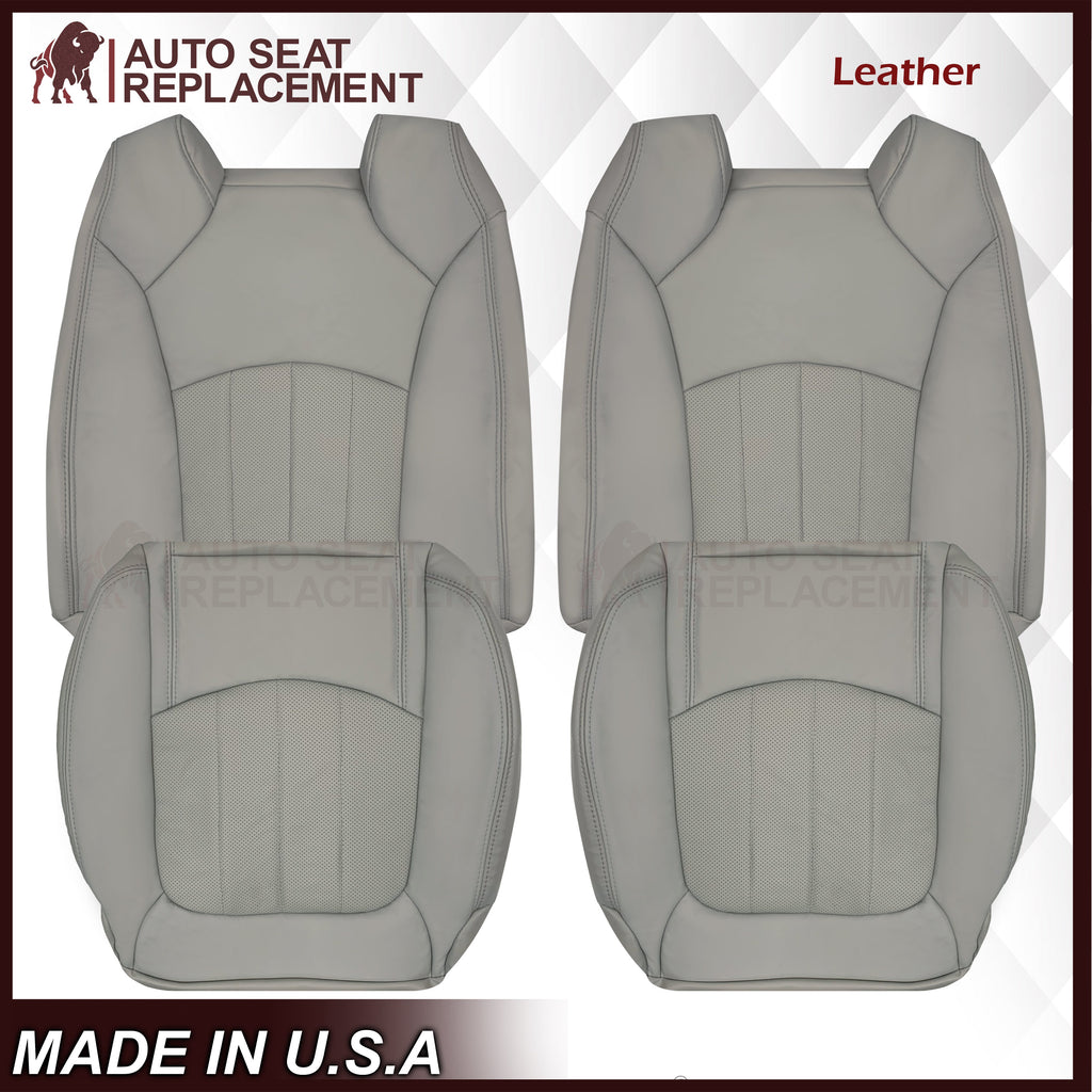 2009-2012 Chevrolet Traverse LT/LTZ Driver or Passenger Replacement Seat Cover: Perforated, Gray