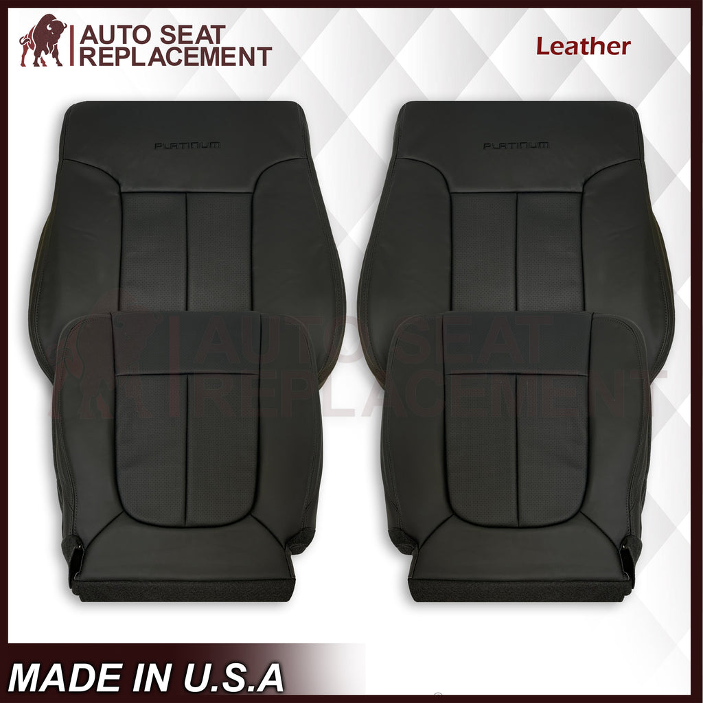 2009 - 2014 Ford F-150 PLATINUM EDITION Perforated Genuine Leather or Synthetic Leather Seat Covers