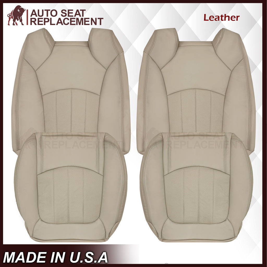 2009-2012 Chevrolet Traverse LT/LTZ Driver or Passenger Replacement Seat Cover: Perforated, Tan