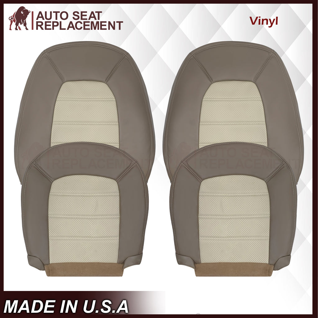 2002 - 2005 Ford Explorer Eddie Bauer Perforated Replacement Seat Cover In 2-Tone Tan