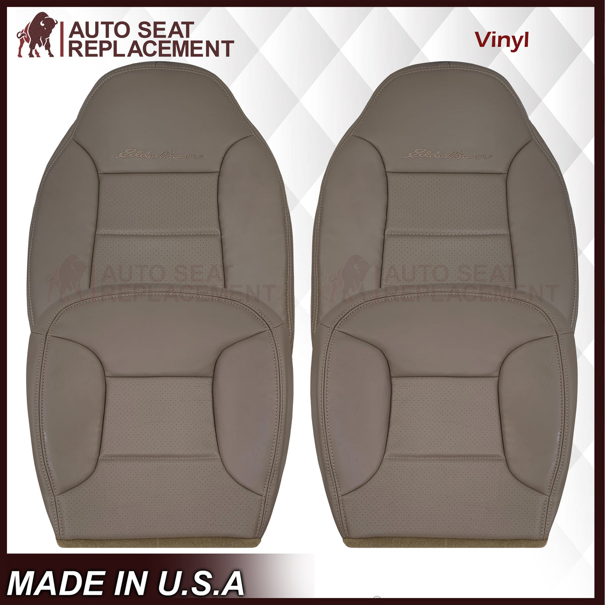 1992 - 1996 Ford Bronco Eddie Bauer Synthetic Leather Seat Cover In Mocha Tan