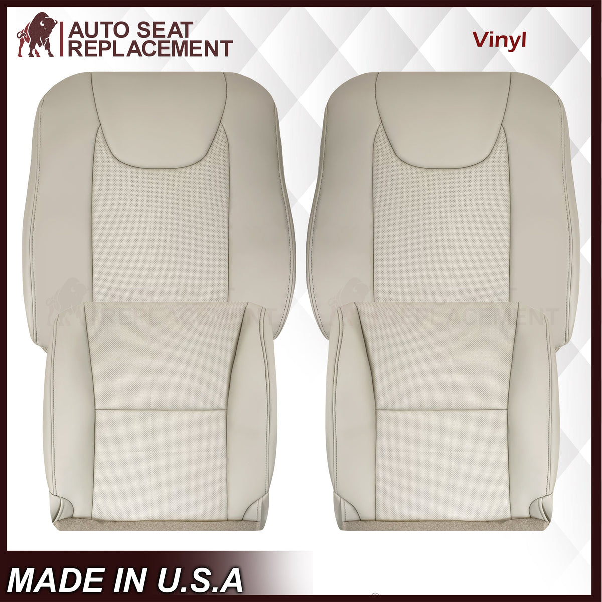 2010-2015 Lexus RX350 RX450H Replacement Synthetic Leather Seat Covers: Tan Perforated