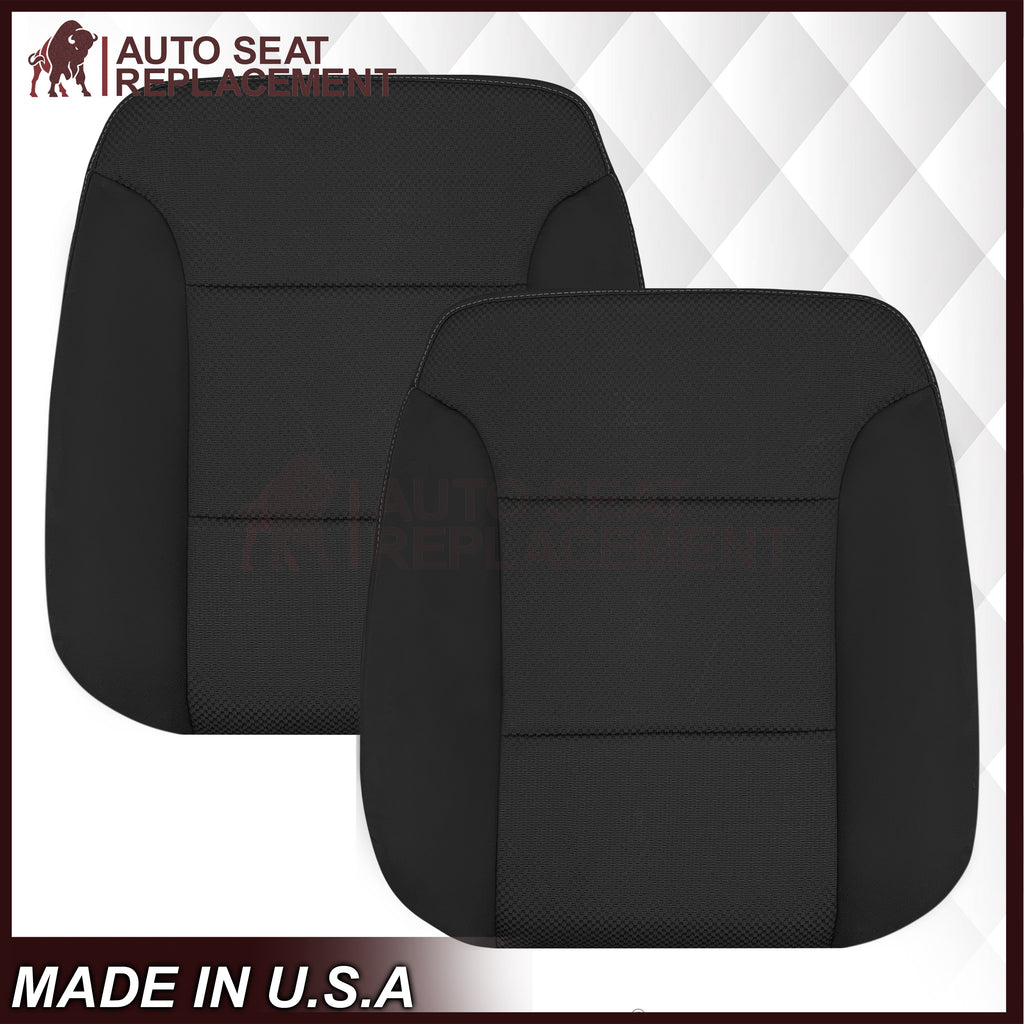 2014-2019 GMC Sierra W/T Base Work Truck Replacement Cloth Seat Cover: Black