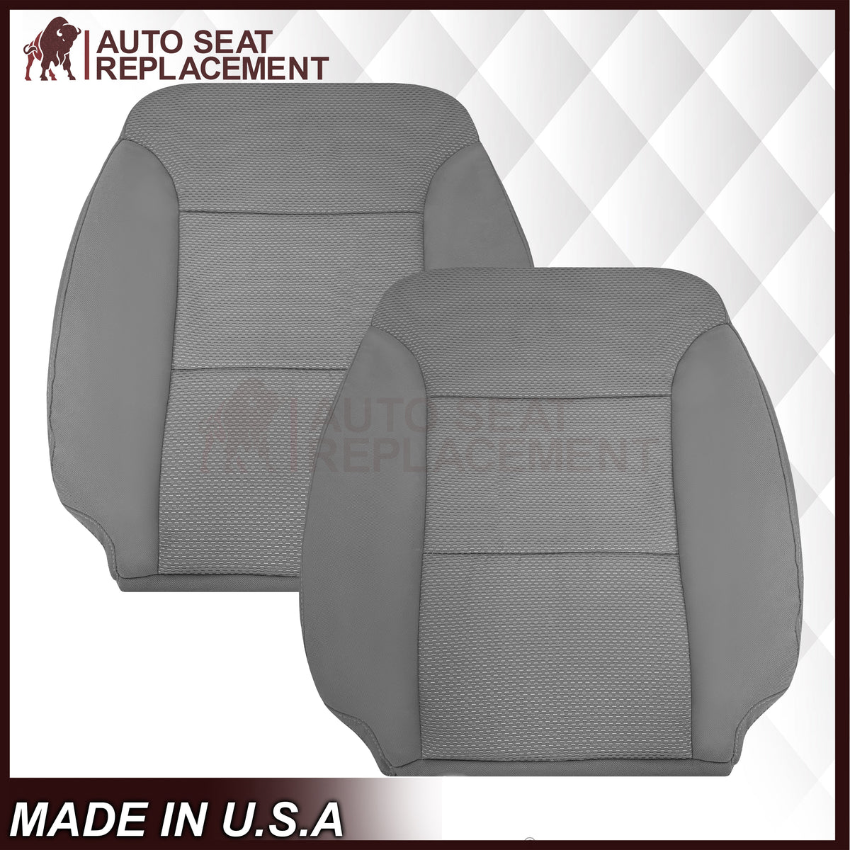 2014-2019 Chevy Silverado LS LT Z71 Replacement Cloth Seat Cover: Gray