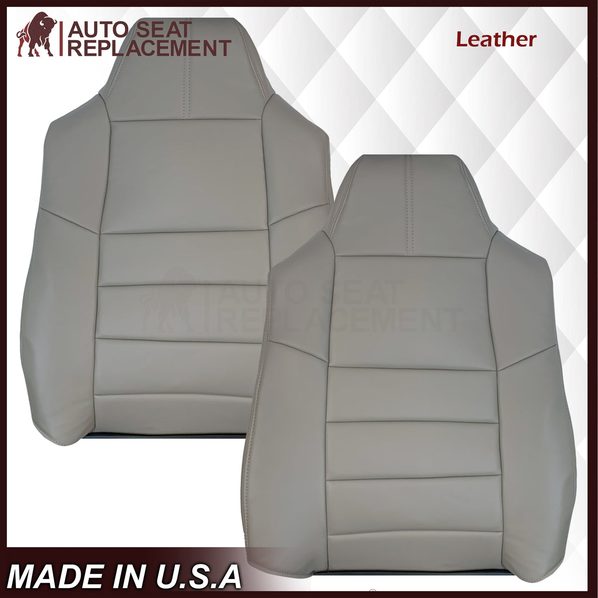 2008-2010 Ford F-250 F-350 F-450 F-550 Lariat Seat Cover in Medium Stone Gray: Choose From Variants