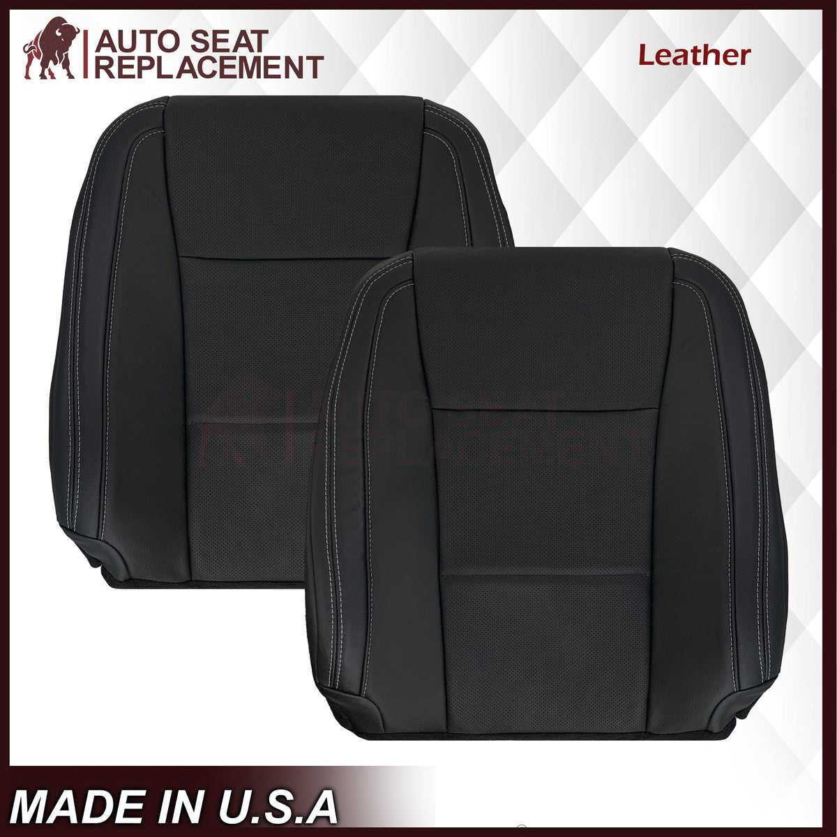2017-2021 Ford F250 XLT Replacement Seat Covers In Charcoal Black