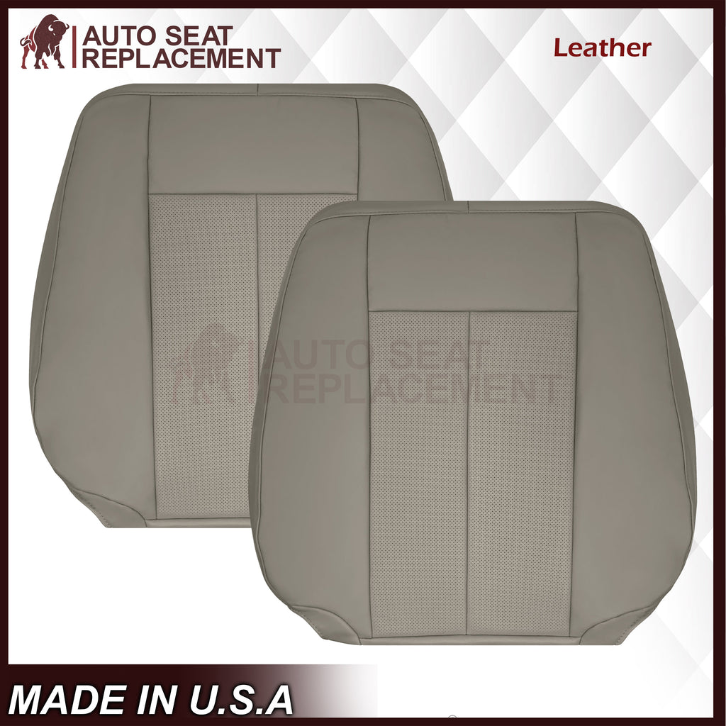 2007-2014 Ford Expedition Eddie Bauer/XLT PERFORATED Leather Replacement Seat Cover in Gray