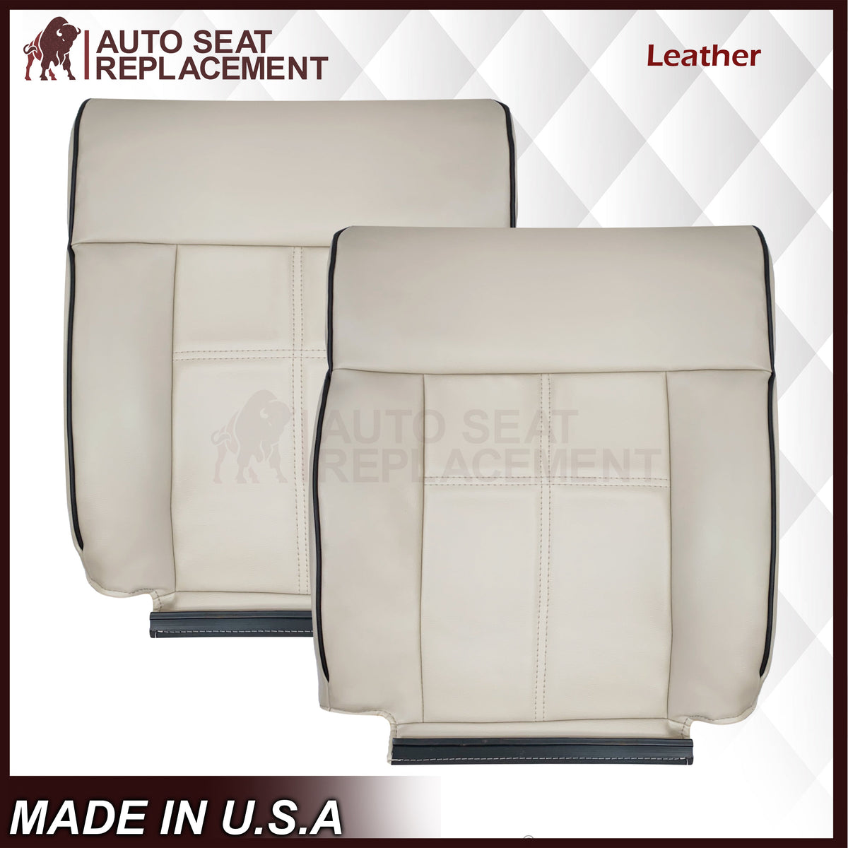 2006 2007 2008 Lincoln Mark LT Front Replacement Seat Covers in Medium Light Parchment Tan: Choose From Variants
