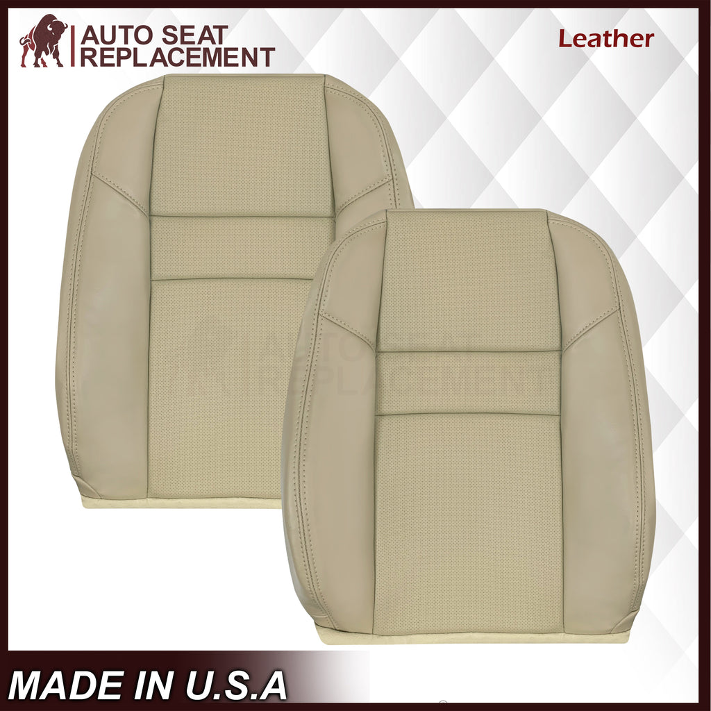 2004-2008 Acura TSX Driver Or Passenger Replacement Genuine Leather / Synthetic Leather Seat Covers: Perforated, Tan