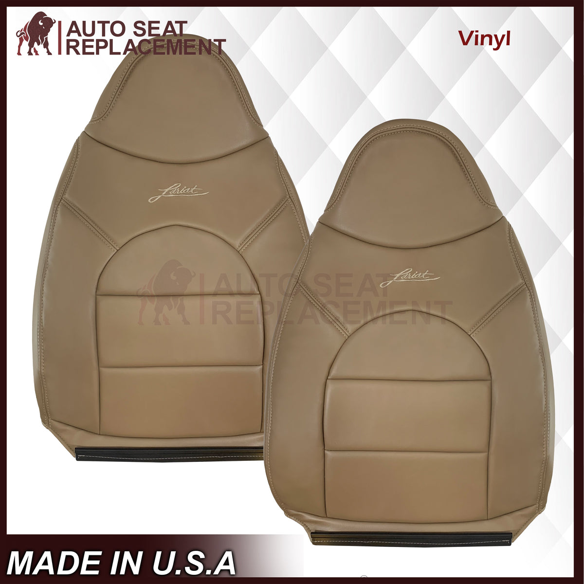 1998-1999 Ford F250 F350 Lariat Super Duty Replacement Seat Cover In Prairie "Tan"