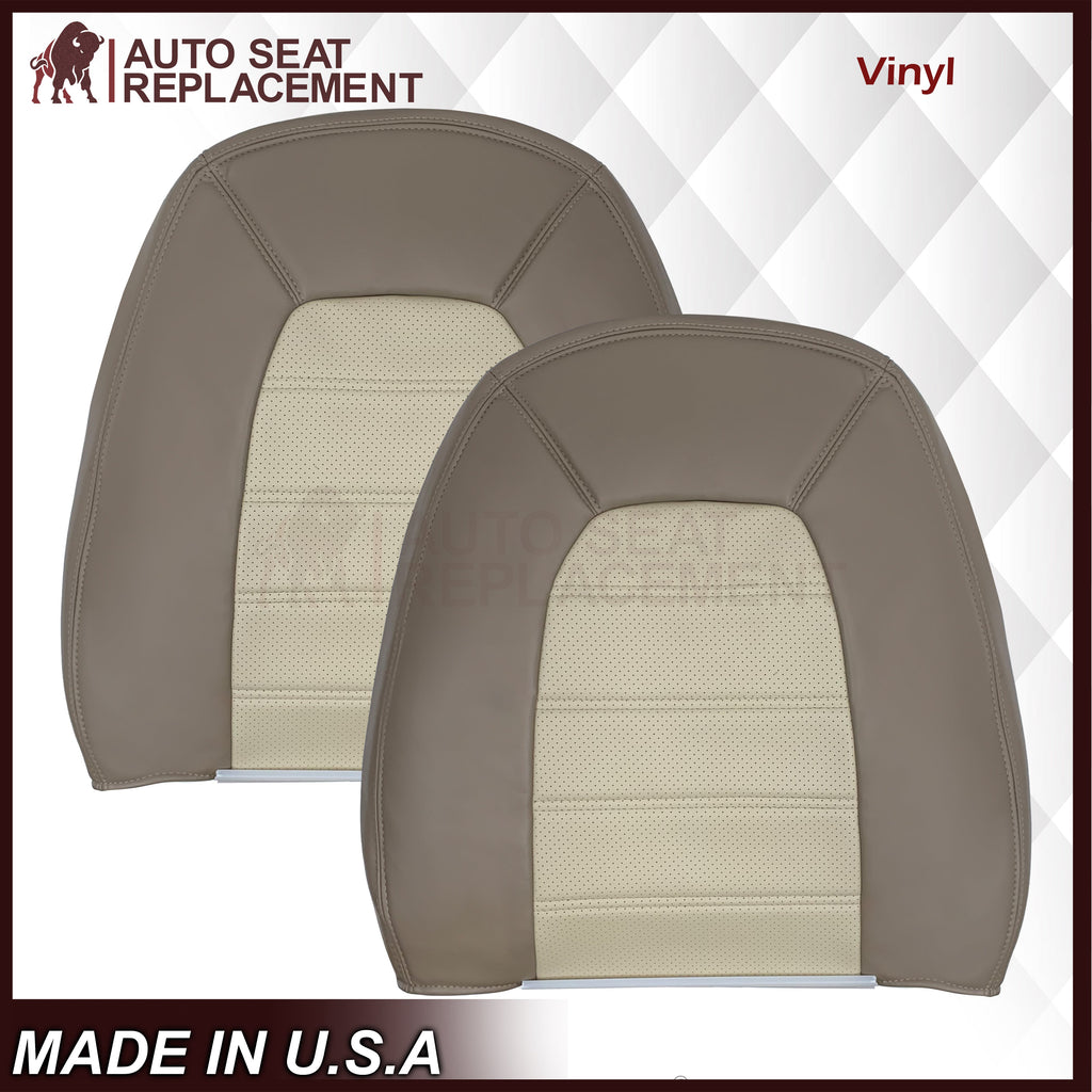 2002 - 2005 Ford Explorer Eddie Bauer Perforated Replacement Seat Cover In 2-Tone Tan