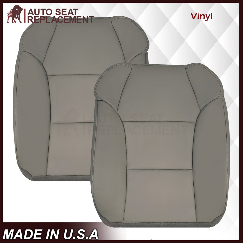 2007 - 2013 Acura MDX Driver Or Passenger Replacement Seat Covers: Non-Perforated Gray