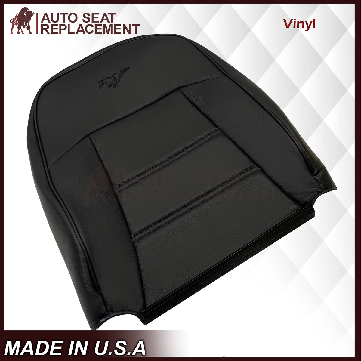 1999-2004 Ford Mustang V6 Replacement Seat Cover in Ebony Black: Choose From Variation