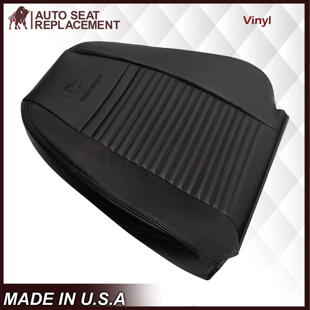 2003-2004 Ford Mustang Mach 1 ONE Replacement Leather Seat Cover in Ebony Black: Choose From Variation