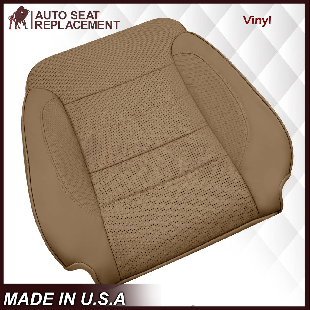 2014-2019 GMC Sierra Denali Perforated Genuine Leather Replacement Seat Cover In Dune Tan