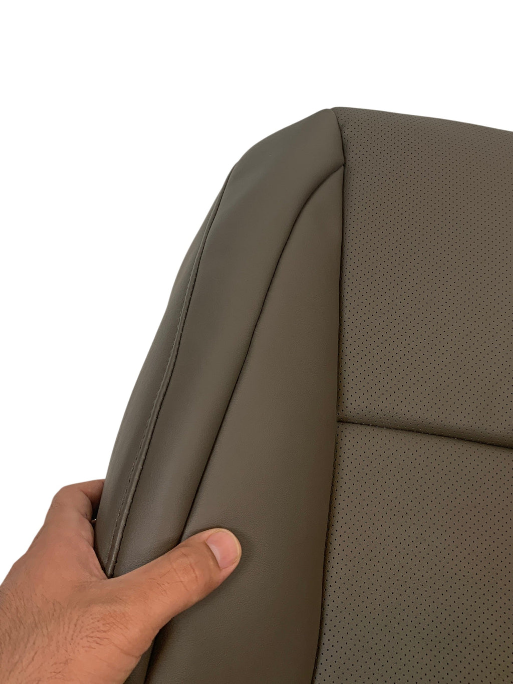 2010-2021 Lexus GX460 Replacement Perforated Synthetic Leather Top or Bottom Seat Cover: Dark Tan Perforated