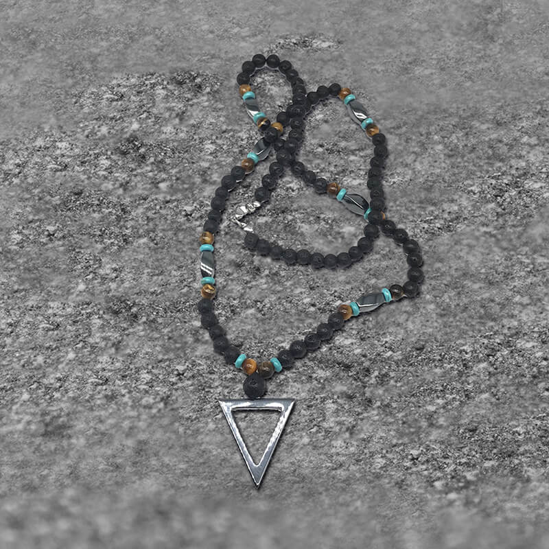 Triangle Stone Bead Necklace