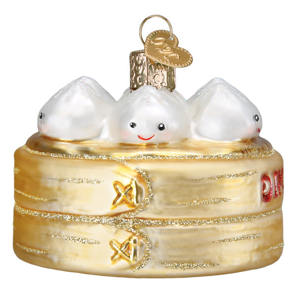 Dim Sum  Glass Ornament