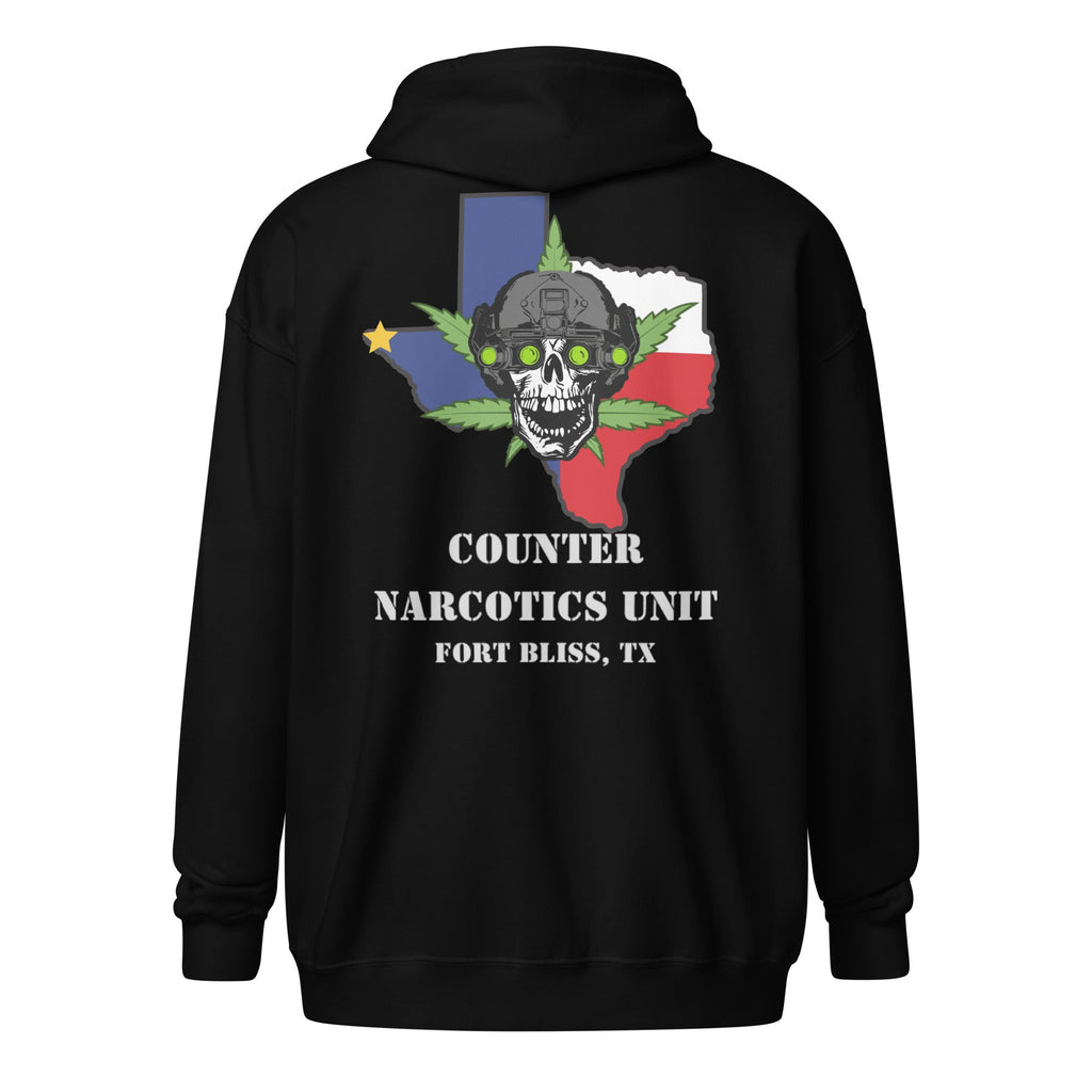 Fort Bliss Counter Narcotics MP - Unisex heavy blend zip hoodie