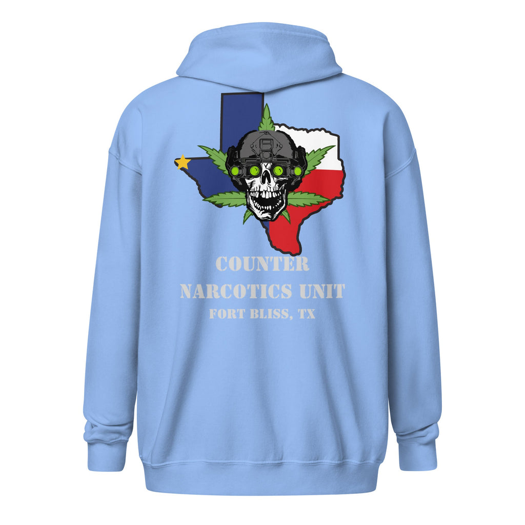 Fort Bliss Counter Narcotics MP - Unisex heavy blend zip hoodie