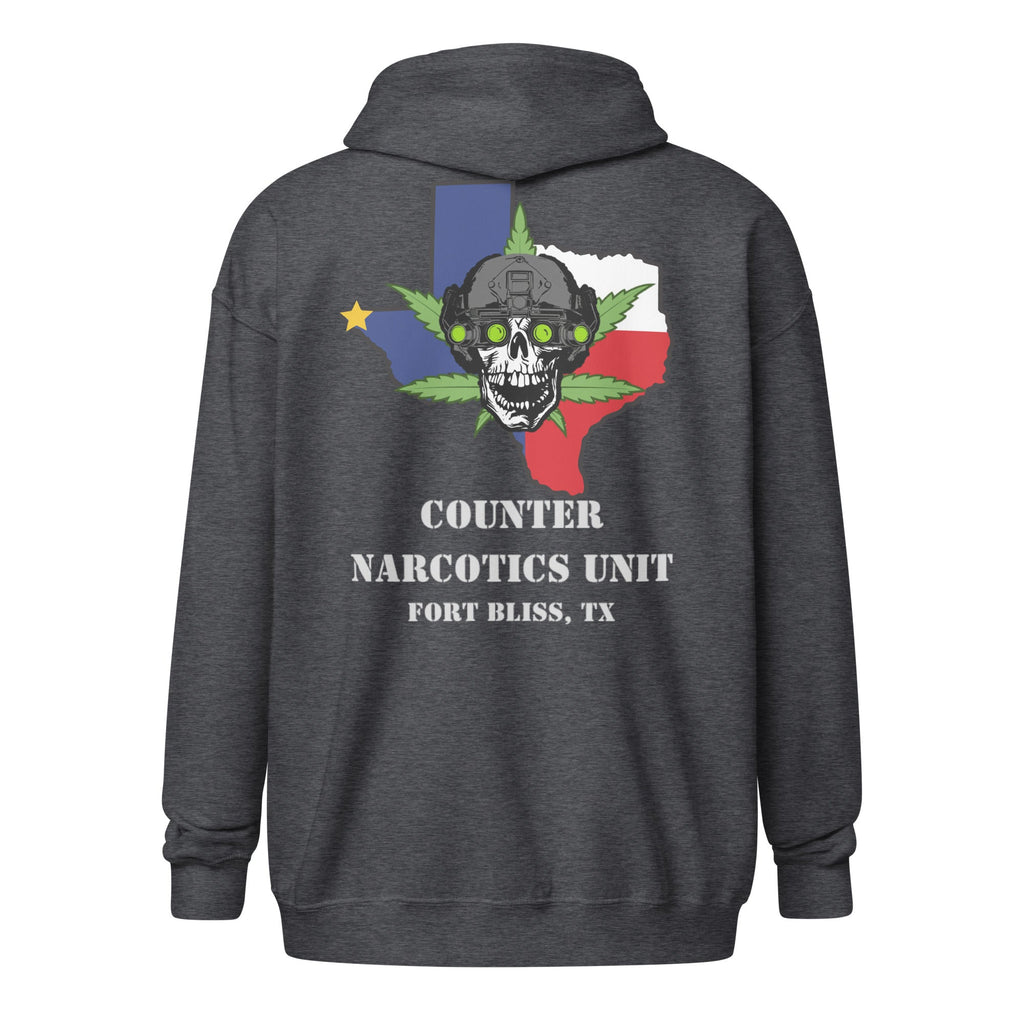 Fort Bliss Counter Narcotics MP - Unisex heavy blend zip hoodie