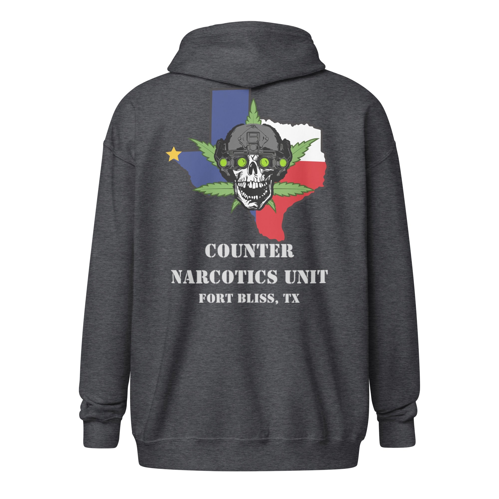 Fort Bliss Counter Narcotics MP - Unisex heavy blend zip hoodie